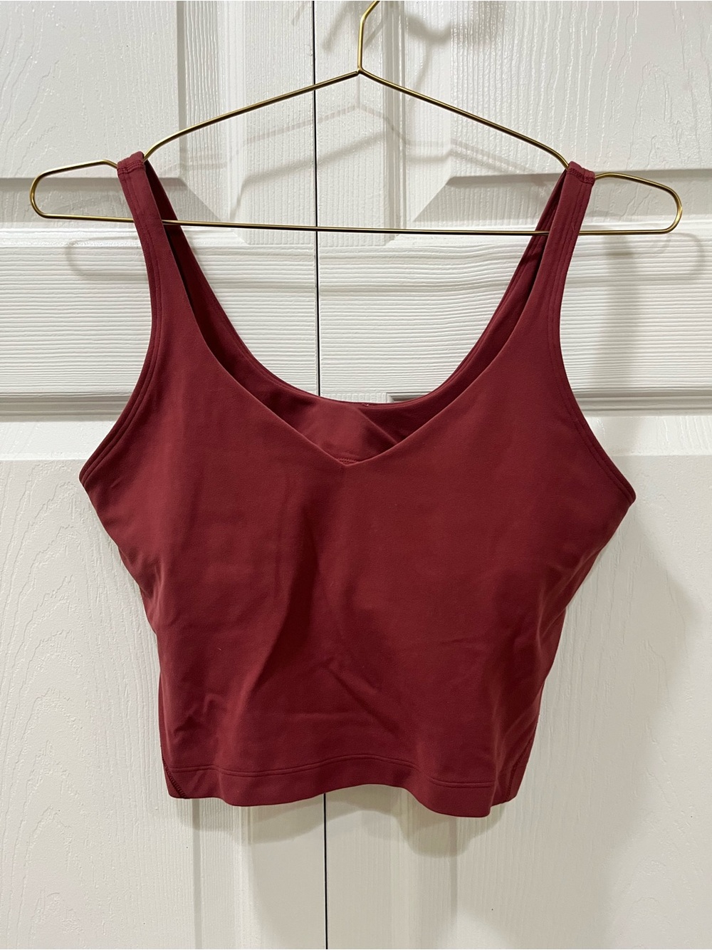 Lululemon Align Crop Tank Top Mulled Wine Size 8